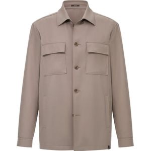 Boggi Milano, Heren, Jassen, Beige, Maat: L Wol,