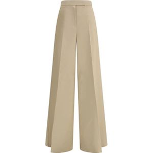 Max Mara, Dames, Broeken, Beige, Maat: S Katoen,