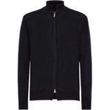 Boggi Milano - Full-Zip Jumper - Blauw - Heren - Merinowol