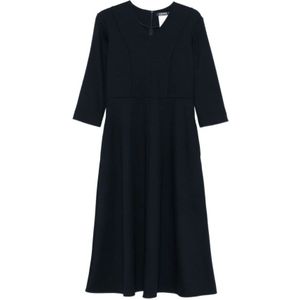 Max Mara, Dames, Jurken, Blauw, Maat: M Leer,