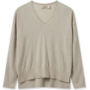 MOS Mosh, Dames, Truien, Grijs, Maat: L Katoen,