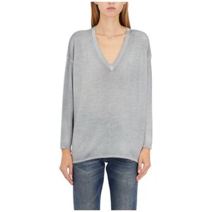 Avant Toi, Dames, Truien, Grijs, Maat: M Zijde,