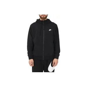 Nike ;Zwarte Zip-Through Sweatshirt; , Black , Heren , Maat: S