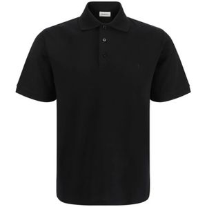 Saint Laurent, Heren, Tops, Zwart, Maat: XL Katoen,