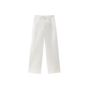 Woolrich Wide Broeken , White , Dames , Maat: M