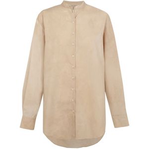 Cortana, Dames, Blouses & Shirts, Beige, Maat: L Katoen,