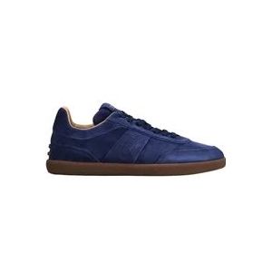 Tod's Vintage Suède Sneakers met Rubberen Studs , Blue , Heren , Maat: 41 1/2 EU