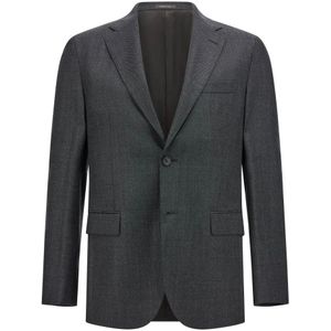 Boggi Milano - Bird's Eye - Blazer - Grijs - Zuivere Wol