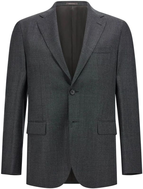 Boggi Milano - Bird's Eye - Blazer - Grijs - Zuivere Wol