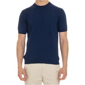 Tagliatore, Heren, Tops, Blauw, Maat: XL Katoen,