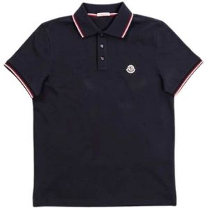 Moncler, Heren, Tops, Blauw, Maat: S Katoen,