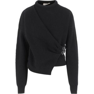 Blumarine, Dames, Truien, Zwart, Maat: M Wol,