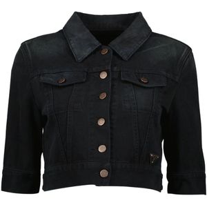 Prada, Dames, Overhemden, Zwart, Maat: XS Denim,