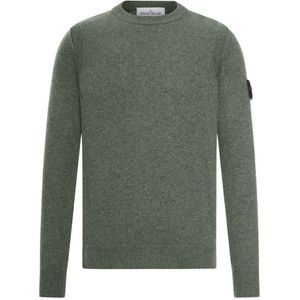 Stone Island, Heren, Truien, Groen, Maat: S Wol,