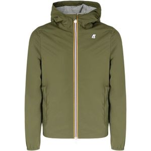 K-Way, Heren, Jassen, Groen, Maat: XL Nylon,