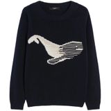 Weekend Max Mara - NESPOLA - Gebreide Trui - Beige - Navy - Wit