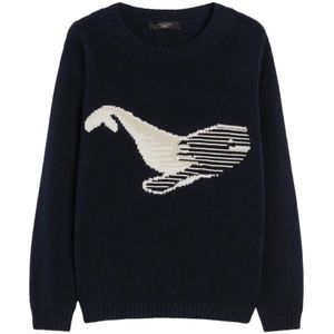 Weekend Max Mara - NESPOLA - Gebreide Trui - Beige - Navy - Wit