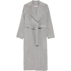 Max Mara, Dames, Mantels, Grijs, Maat: M Wol,