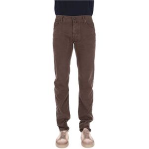 Jacob Cohën, Heren, Jeans, Bruin, Maat: W34 Katoen,