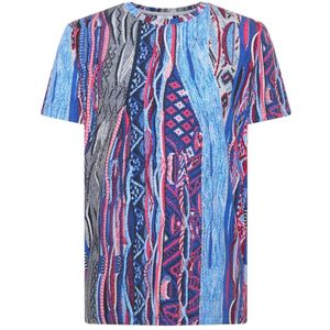 Carlo Colucci Heren T-Shirt Blauw 3 101
