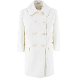 Ermanno Scervino, Dames, Mantels, Wit, Maat: XS Poliester,
