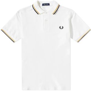 Fred Perry, Heren, Tops, Wit, Maat: M Katoen,