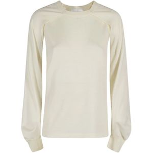 Helmut Lang, Dames, Truien, Beige, Maat: M Zijde,