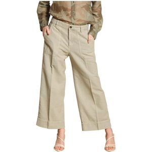 Mason's, Dames, Broeken, Beige, Maat: 2XS Katoen,
