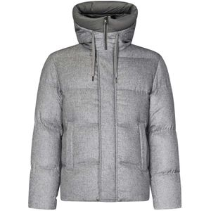 Herno, Heren, Jassen, Grijs, Maat: XL Zijde,