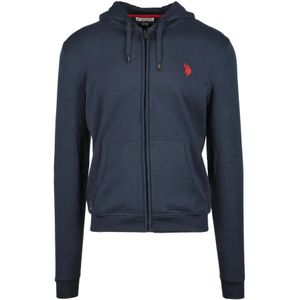 U.s. Polo Assn., Heren, Sweatshirts & Hoodies, Blauw, Maat: L Katoen,