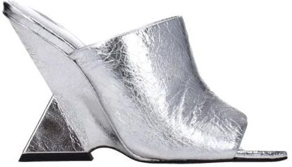 The Attico, Dames, Schoenen, Grijs, Maat: 40 EU Leer,