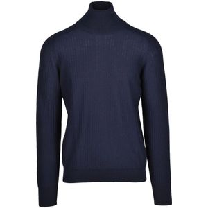 Roberto Collina, Heren, Truien, Blauw, Maat: XL Wol,