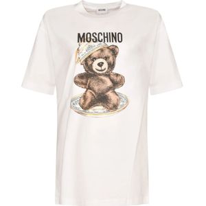 Moschino, Heren, Tops, Wit, Maat: M