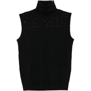 Emporio Armani, Dames, Tops, Zwart, Maat: S Zijde,