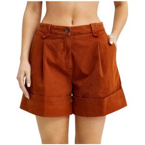 Fay, Dames, Korte broeken, Bruin, Maat: W27 Katoen,