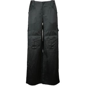 Tom Ford, Dames, Broeken, Zwart, Maat: S Satijn,