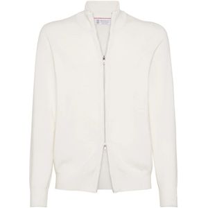 Brunello Cucinelli, Heren, Truien, Wit, Maat: XL