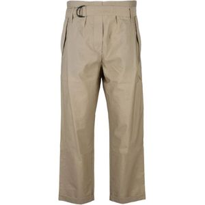 Brunello Cucinelli, Dames, Broeken, Bruin, Maat: XS Katoen,