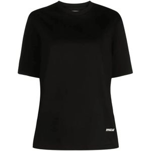 Jil Sander, Dames, Tops, Zwart, Maat: S Katoen,