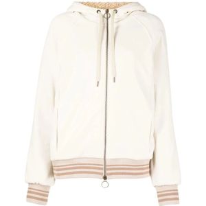 Eleventy, Dames, Sweatshirts & Hoodies, Beige, Maat: L Nylon,