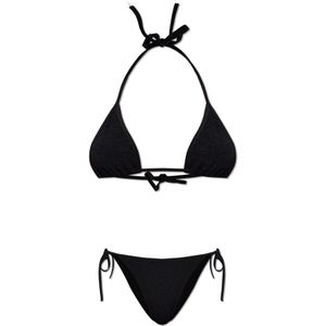 Hunza G, Dames, Badkleding, Zwart, Maat: ONE Size Tweed,