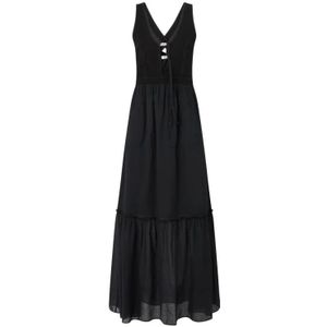 Pinko, Dames, Jurken, Zwart, Maat: 2XS Katoen,