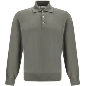 Brunello Cucinelli, Heren, Tops, Groen, Maat: 2XL Katoen,