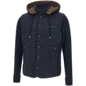 Gran Sasso, Heren, Jassen, Blauw, Maat: 3XL Wol,