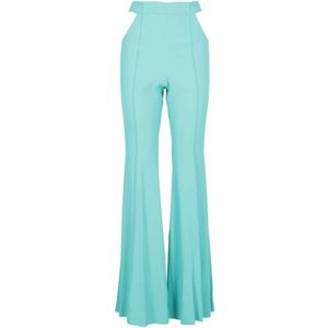 Giuseppe Di Morabito, Dames, Broeken, Blauw, Maat: XS Satijn,