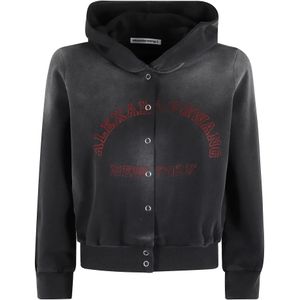 T by Alexander Wang, Dames, Sweatshirts & Hoodies, Zwart, Maat: XS Katoen,
