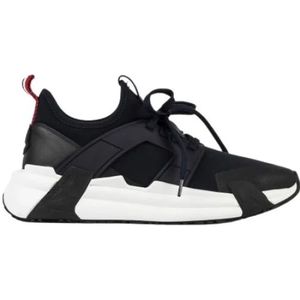 Moncler Donkerblauwe Lage Sneaker , Black , Heren , Maat: 45 EU