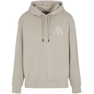 Armani Exchange, Heren, Sweatshirts & Hoodies, Beige, Maat: M Katoen,