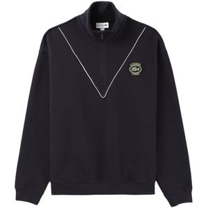 Lacoste, Heren, Sweatshirts & Hoodies, Blauw, Maat: M Piqué,