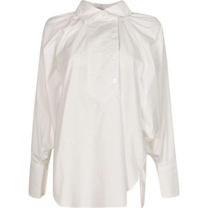 Patou, Dames, Blouses & Shirts, Wit, Maat: S